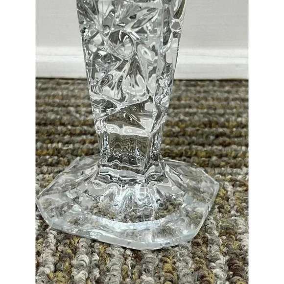 GORGEOUS Vintage Leaded Crystal Candlesticks 6" x 2.75" EXCELLENT CONDITION - Picture 9 of 12